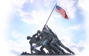 US Marine Corp monument depicting the raising of the US flag over Iwo Jima